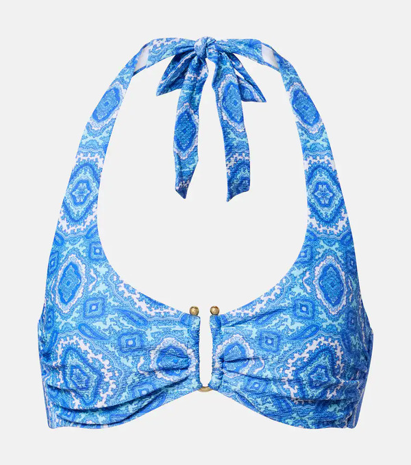  Heidi Klein Heidi Klein Mykonos Printed Triangle Bikini Top 