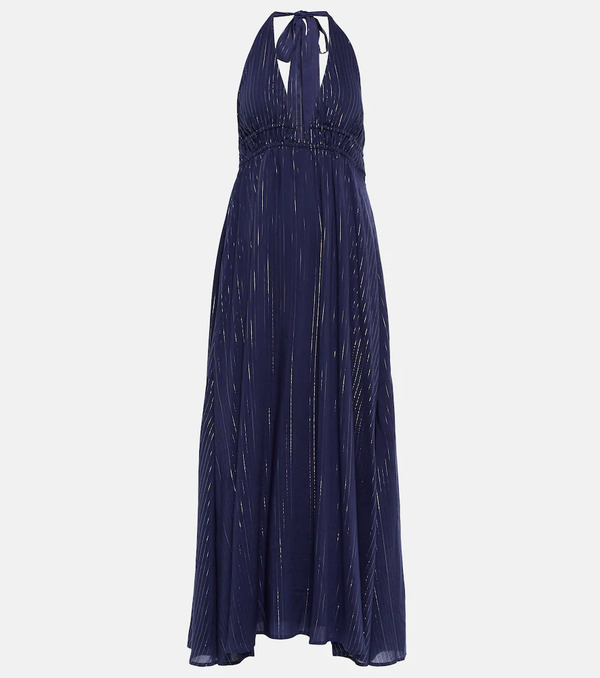  Heidi Klein Heidi Klein Striped Halterneck Maxi Dress 
