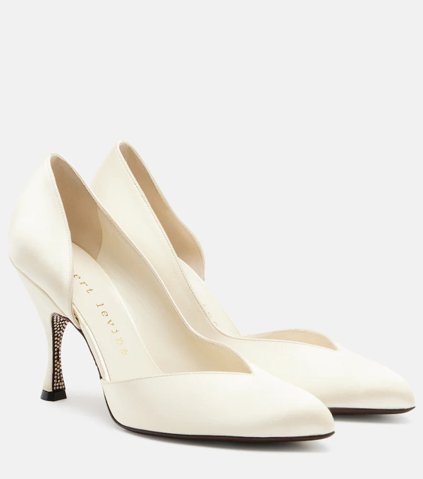  Herbert Levine Herbert Levine Not Half Bad Embellished Satin Pumps 