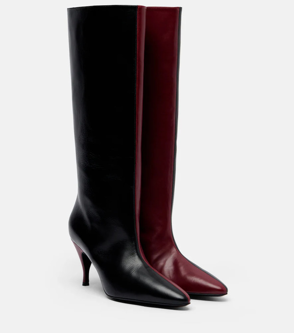  Herbert Levine Herbert Levine Two Faced Leather Knee-high Boots 