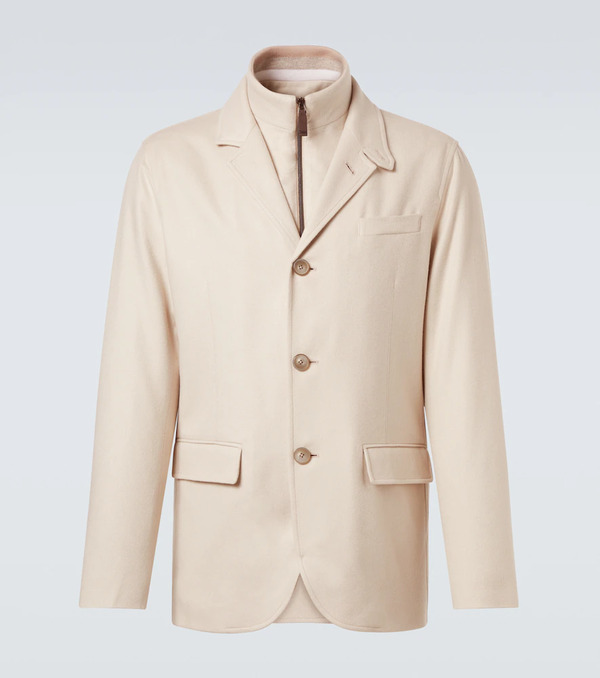  Herno Herno Layered Silk And Cashmere Blazer 