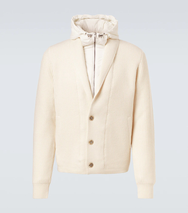  Herno Herno Ribbed-knit Wool Cardigan 