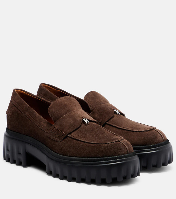  Hogan Hogan H700 Leather Platform Loafers 