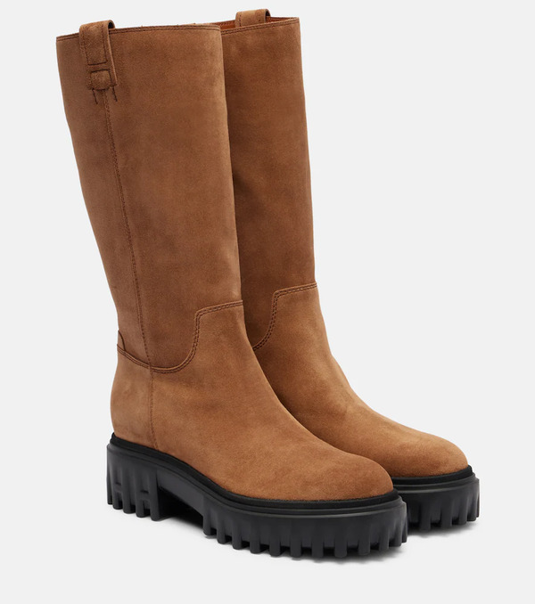  Hogan Hogan H700 Stivali Suede Knee-high Boots 