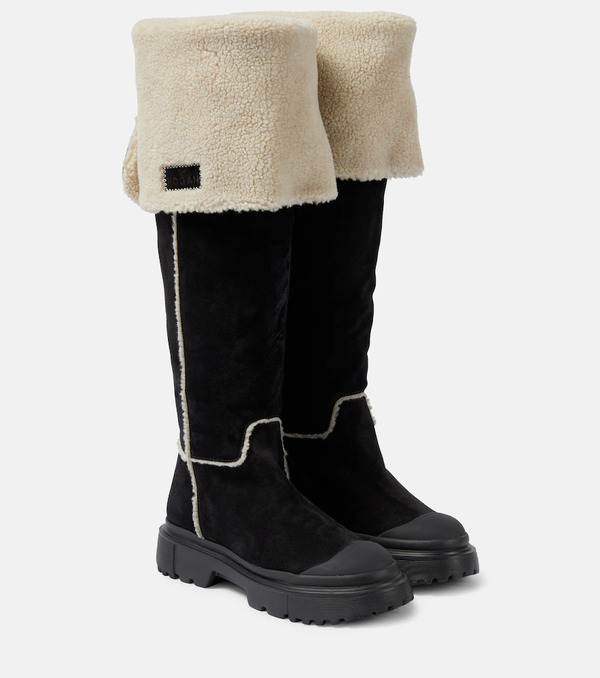  Hogan Hogan H619 Suede Knee-high Boots 