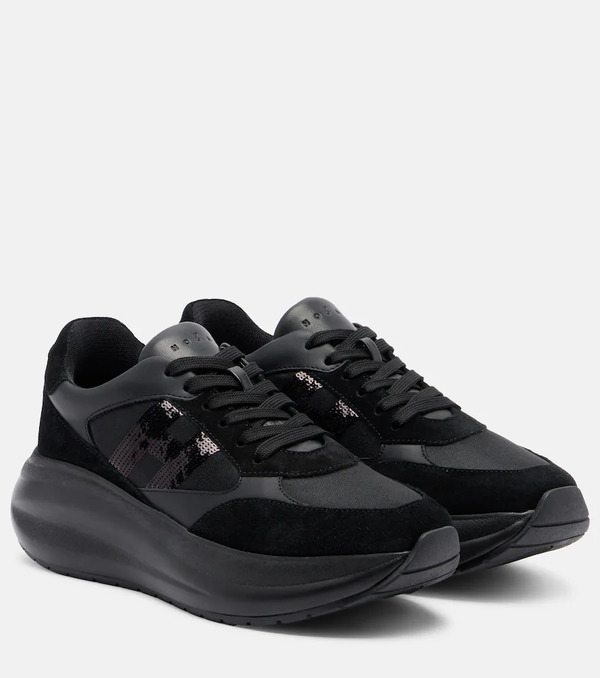  Hogan Hogan Maxi I Active Suede-trimmed Sneakers 