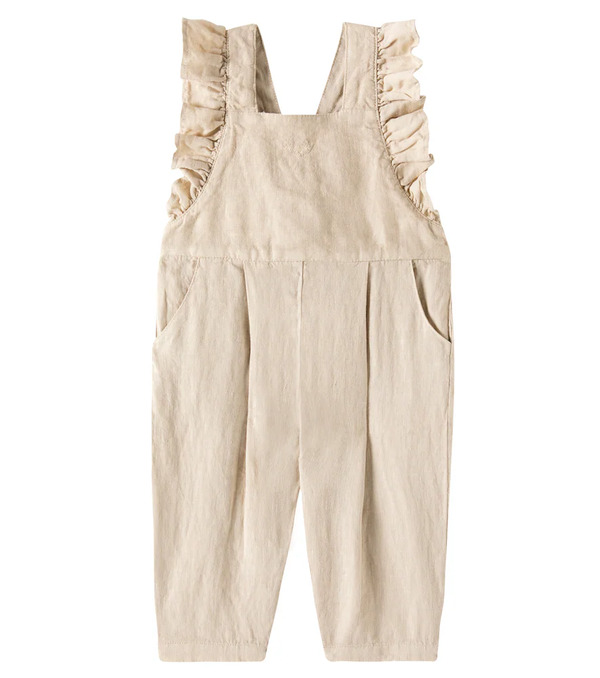  Il Gufo Il Gufo Baby Linen Overalls 