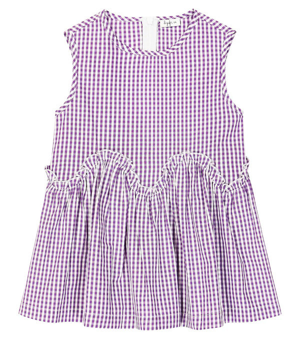 Il Gufo Il Gufo Checked Floral Cotton Top 