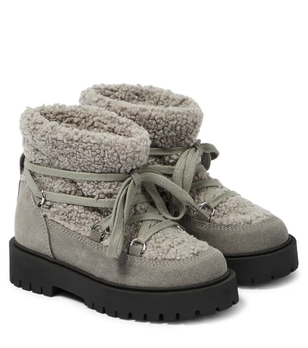  Il Gufo Il Gufo Suede-trimmed Ankle Boots 
