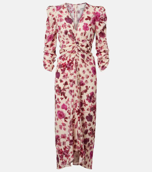  Isabel Marant Isabel Marant Albini Floral Silk-blend Midi Dress 