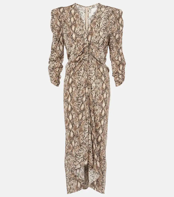  Isabel Marant Isabel Marant Albini Printed Silk-blend Midi Dress 