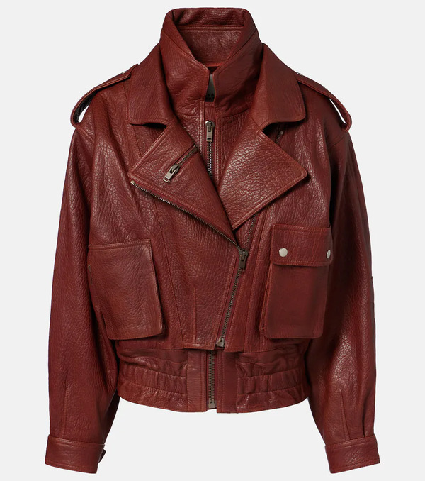  Isabel Marant Isabel Marant Aneli Leather Bomber Jacket 