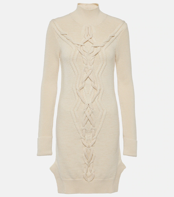  Isabel Marant Isabel Marant Atina Cable-knit Wool-blend Minidress 