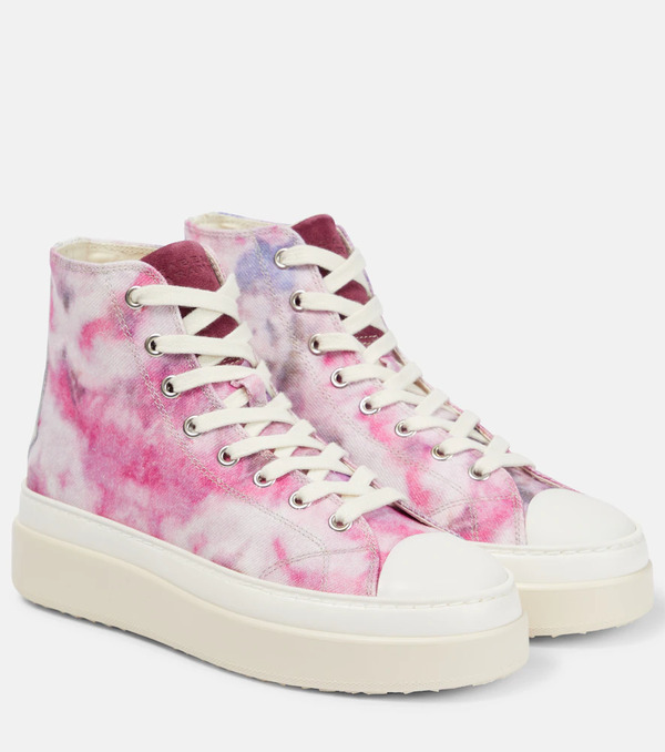  Isabel Marant Isabel Marant Austin Printed High-top Sneakers 
