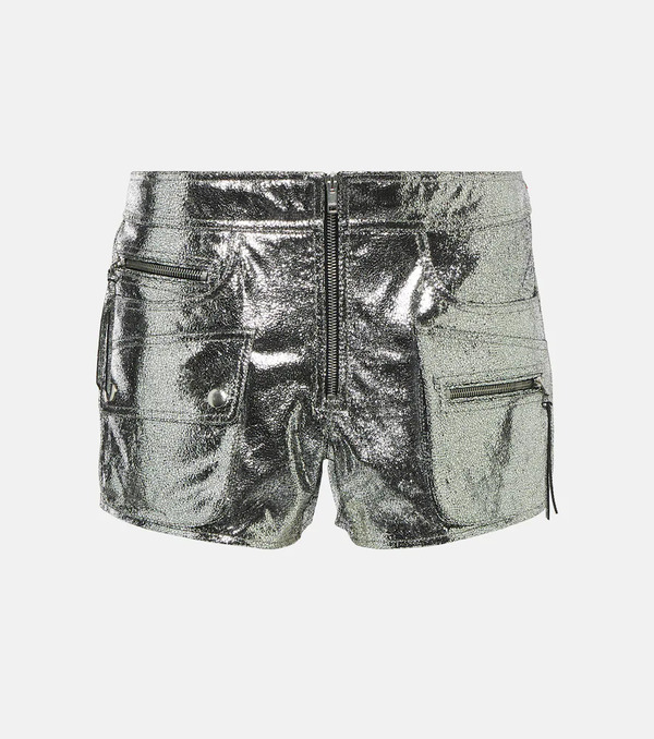  Isabel Marant Isabel Marant Coria Low-rise Leather Shorts 