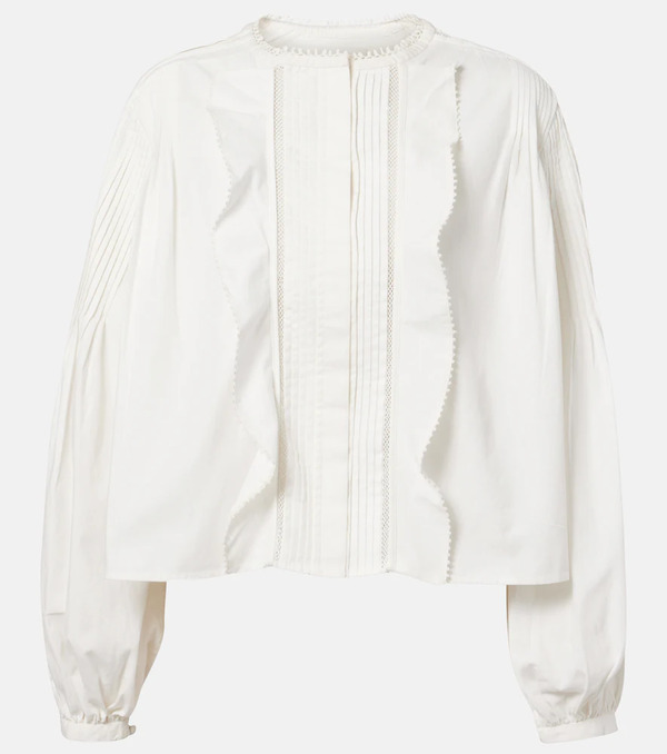 Isabel Marant Isabel Marant Cubraly Ruffled Cotton Blouse 