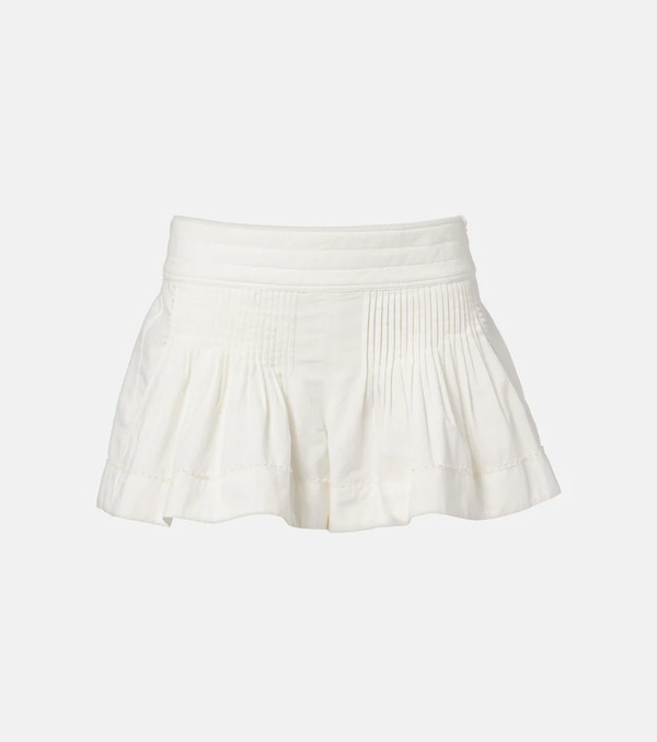  Isabel Marant Isabel Marant Cybila Gathered Cotton Shorts 