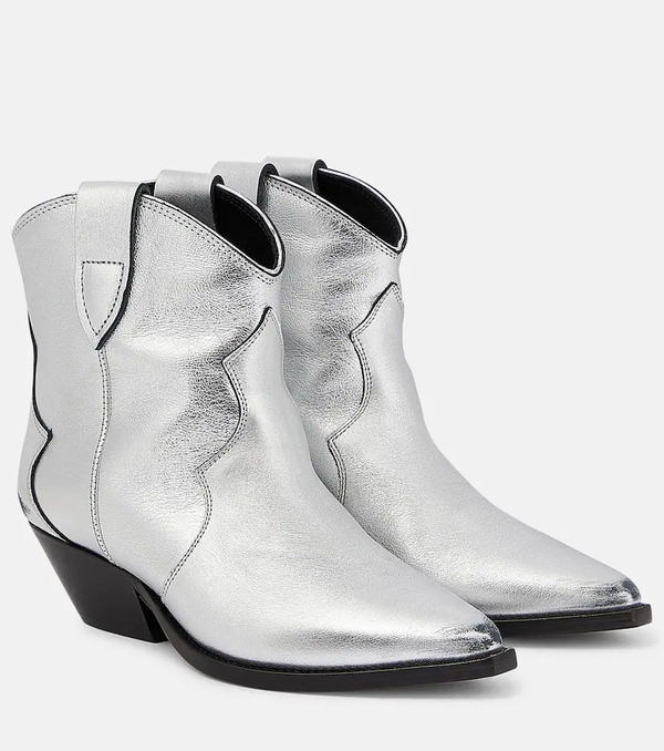  Isabel Marant Isabel Marant Dewina Metallic Leather Ankle Boots 