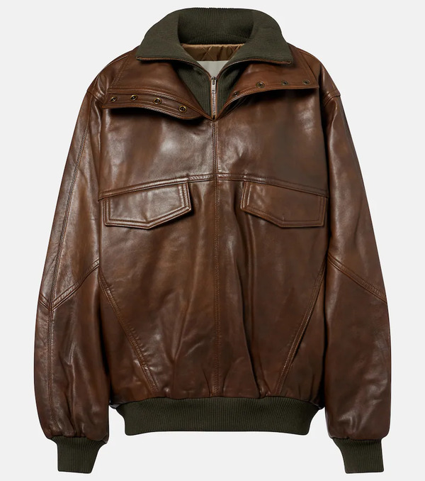  Isabel Marant Isabel Marant Dorry Oversized Leather Jacket 