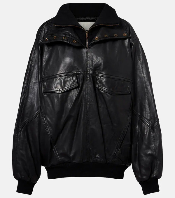  Isabel Marant Isabel Marant Dorry Oversized Leather Jacket 