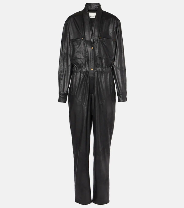  Isabel Marant Isabel Marant Faux Leather Jumpsuit 
