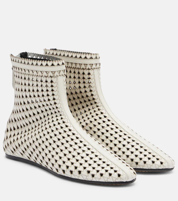  Isabel Marant Isabel Marant Ferix Laser-cut Leather Ankle Boots 