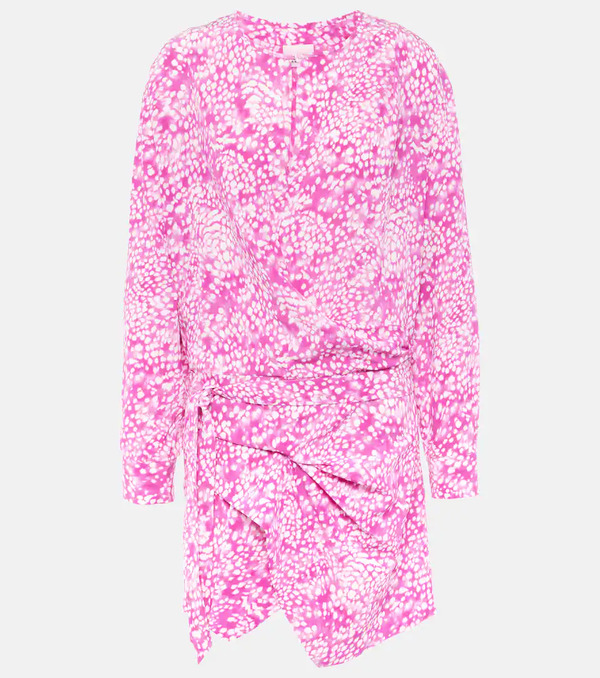  Isabel Marant Isabel Marant Habla Draped Silk-blend Minidress 