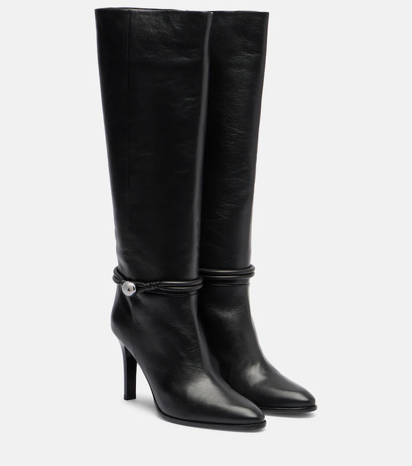  Isabel Marant Isabel Marant Ieva Button 90 Leather Knee-high Boots 