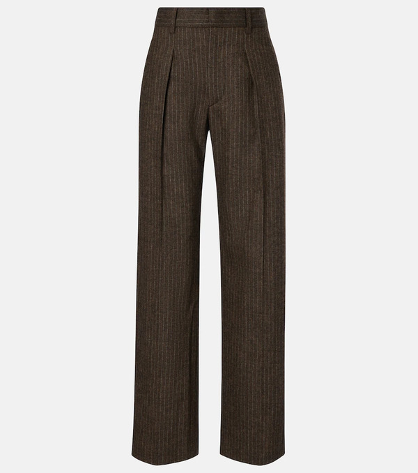  Isabel Marant Isabel Marant Lisetta Chalk Stripe Wide-leg Suit Pants 