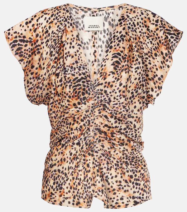  Isabel Marant Isabel Marant Lonea Gathered Ruched Top 