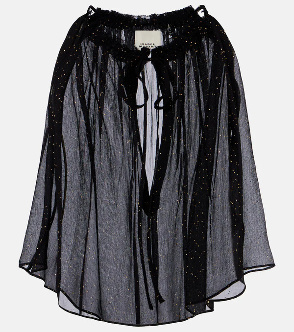 Isabel Marant Isabel Marant Marilou Silk Georgette Top 