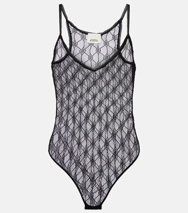  Isabel Marant Isabel Marant Mildy Sheer Lace Bodysuit 