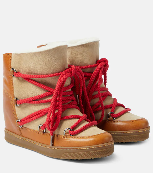  Isabel Marant Isabel Marant Nowles Leather Snow Boots 