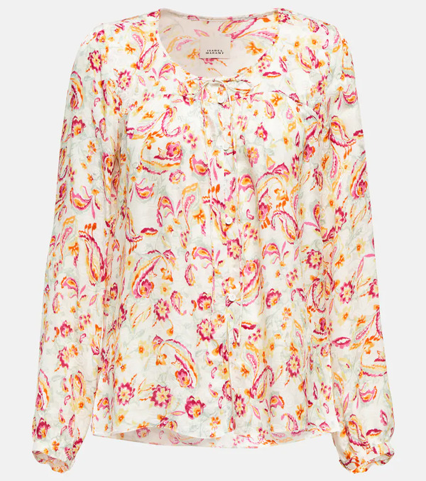  Isabel Marant Isabel Marant Prian Printed Silk-blend Blouse 