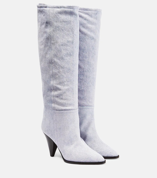  Isabel Marant Isabel Marant Ririo Denim Knee-high Boots 