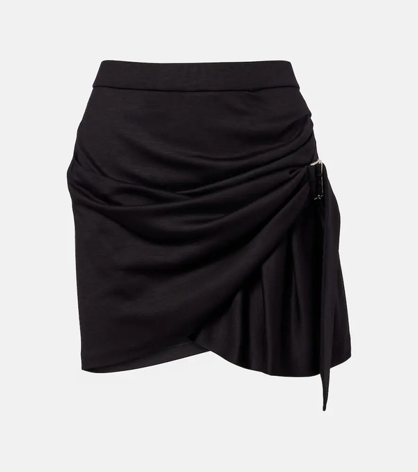  Isabel Marant Isabel Marant Rosaria Draped Virgin Wool Miniskirt 