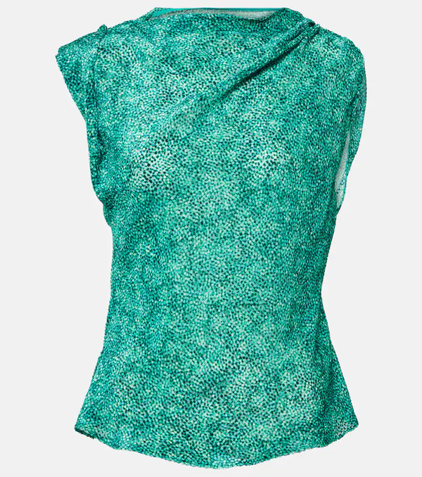  Isabel Marant Isabel Marant Samia Silk-blend Top 