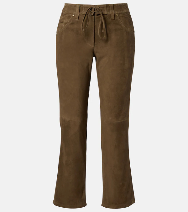  Isabel Marant Isabel Marant Suede Straight-leg Pants 