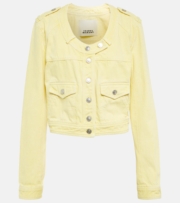  Isabel Marant Isabel Marant Valene Cropped Denim Jacket 