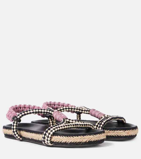  Isabel Marant Isabel Marant Waltee Leather Espadrille Sandals 