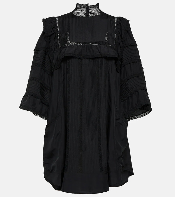  Isabel Marant Isabel Marant Zakae Ruffle-trimmed Silk Minidress 