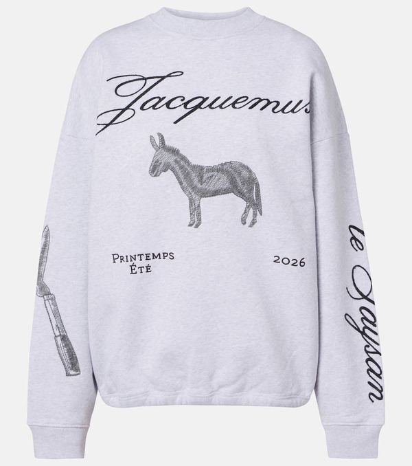  Jacquemus Jacquemus Ane Embroidered Cotton Sweatshirt 