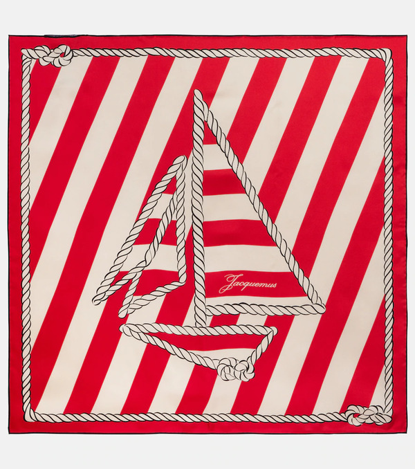  Jacquemus Jacquemus Bateau Corde Printed Silk Scarf 