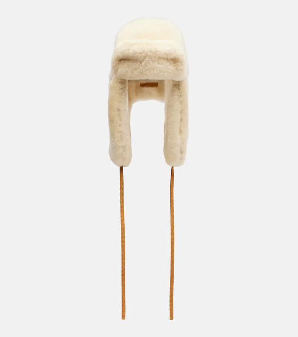  Jacquemus Jacquemus Chapka Leather-trimmed Shearling Hat 