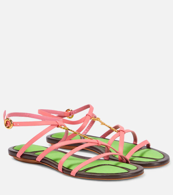  Jacquemus Jacquemus Embellished Leather Sandals 