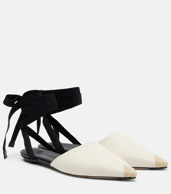  Jacquemus Jacquemus Embroidered Canvas Flats 