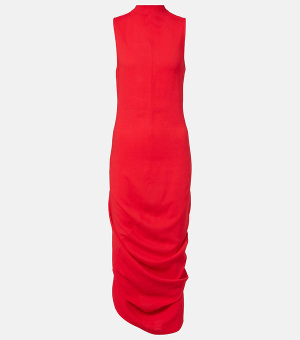  Jacquemus Jacquemus J Draped Crepe Midi Dress 