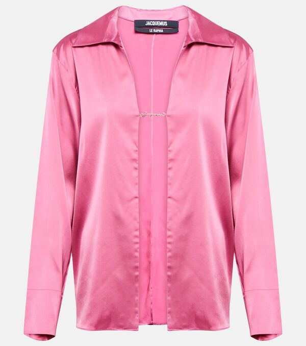  Jacquemus Jacquemus La Chemise Notte Satin Shirt 