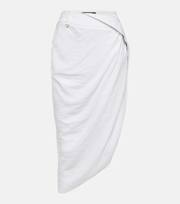  Jacquemus Jacquemus La Jupe Saudade Draped Midi Skirt 