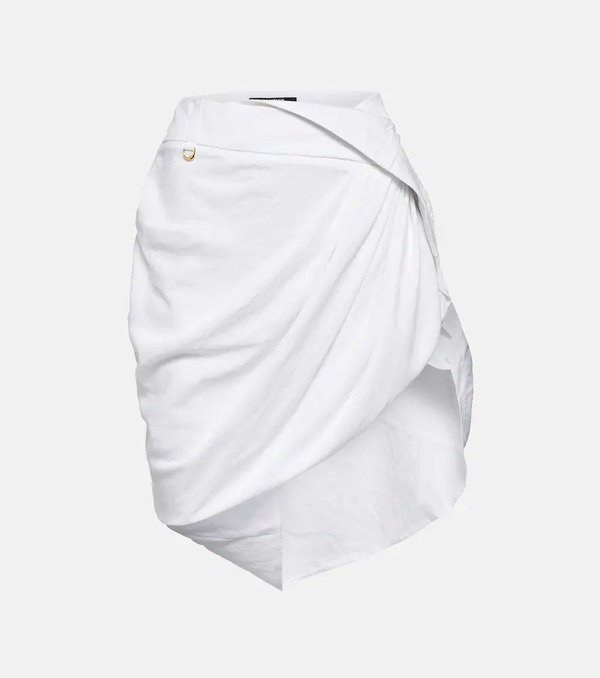  Jacquemus Jacquemus La Mini Jupe Saudade Draped Miniskirt 